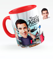 BK Gift Kişiye Özel Bay Radyocu Karikatürlü Kırmızı Kupa Bardak  1