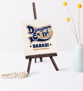 Babalar Gününe Özel Dünyanın En İyi Babası Şovaleli Doğal Taş  1