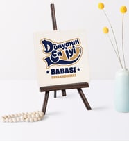 Babalar Gününe Özel Dünyanın En İyi Babası Şovaleli Doğal Taş  1