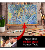 Kişiye Özel Fotoğrafınızdan Mozaik Efektli Kanvas Tablo