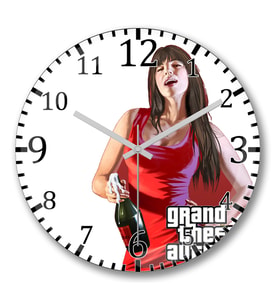 Grand Theft Auto IV  Woman Duvar Saati Bombeli Gercek Cam