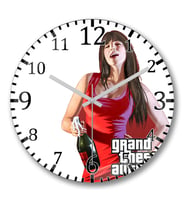 Grand Theft Auto IV  Woman Duvar Saati Bombeli Gercek Cam