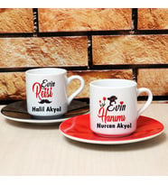 Evin Reisi Evin Hanımı 2'Li Fincan Seti