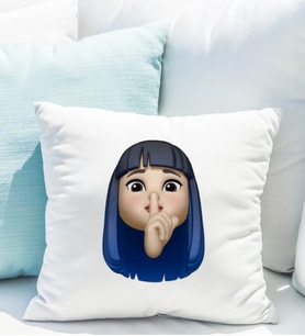 Emoji Kız Stiker Yastığı