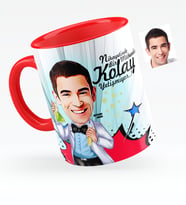 BK Gift Kişiye Özel Bay Kimya Mühendisi Karikatürlü Kırmızı Kupa Bardak  2