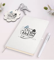 BK Gift Kişiye Özel Diş Hekimi Beyaz Defter Kalem ve Anahtarlık Hediye Seti-2 (Model 1)