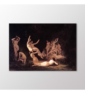 Arty Tablo Bouguereau The Nymphaeum Tablo (Karışık)