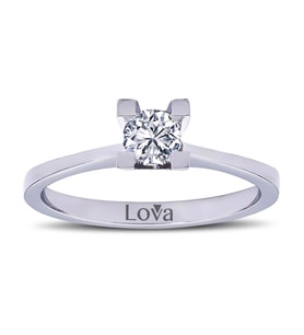 Lova E Renk 0,29 Karat Pırlanta Tektaş Yüzük - 1030023