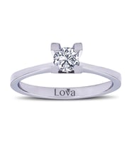 Lova E Renk 0,29 Karat Pırlanta Tektaş Yüzük - 1030023
