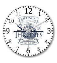 Sala of Thrones Duvar Saati Bombeli Gercek Cam