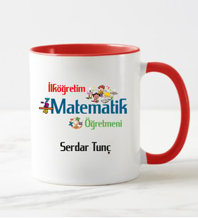 İlköğretim Matematik Öğretmeni Kupa Bardağı Kırmızı
