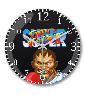 Street Fighter 2 Balrog 2 Duvar Saati Bombeli Gercek Cam