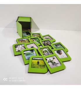 Kişiye Özel Polaroid Resim Çerçevesi Yeşil