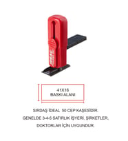 Cep Kaşe Sırdaş ideal 50 Kişiye Özel Şirket Kaşesi - Kırmızı Makine