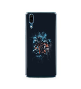 Uzay Boşluğu Tasarım Süper Şeffaf Silikon Telefon Kılıfı Huawei P20 