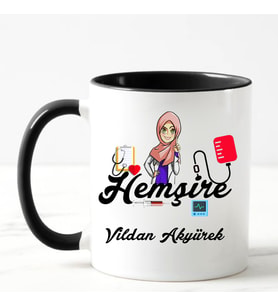Hemşire Kupa Bardağı Siyah