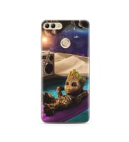 Baby Groot Tasarım Süper Şeffaf Silikon Telefon Kılıfı Huawei Y9 2018