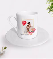 BK Gift Kişiye Özel İsimli Fotoğraflı Türk Kahvesi Fincanı-29 (Beyaz)