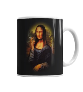 Mona Lisa Cigarette Kupa Bardak Porselen