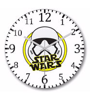 Star Wars Stormtrooper Duvar Saati Bombeli Gercek Cam