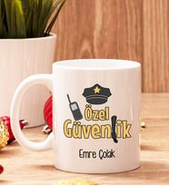 Özel Güvenliğe Hediye Beyaz Kupa Bardak