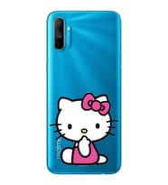 Hello Kity Tasarımlı Süper Şeffaf Silikon Telefon Kılıfı Oppo Realmi C3