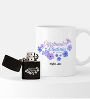 BK Gift Kişiye Özel Öğretmenler Günü Temalı Çakmak ve Kupa Seti - 3