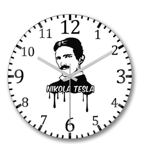 Nikola Tesla Electric Eyes Duvar Saati Bombeli Gercek Cam