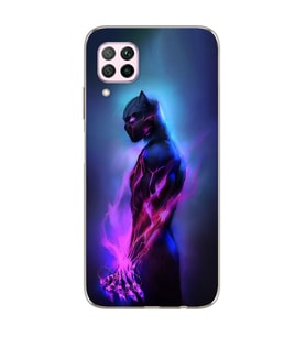 Black Panter Tasarım Süper Şeffaf Silikon Telefon Kılıfı Huawei P40 Lite