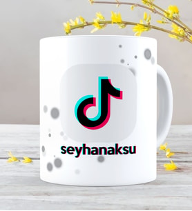 BK Gift Kişiye Özel TikTok Beyaz Kupa Bardak - 4