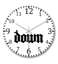 Down Duvar Saati Bombeli Gercek Cam