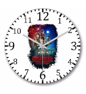 Stranger Things Netflix Duvar Saati Bombeli Gercek Cam