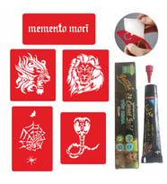 Örümcek Ağı Kına Dövme ve Şablon Seti Tattoo