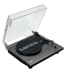 Lenco LS-10 Siyah Ahşap Desenli Dahili Hoparlörlü Pikap