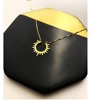 Güneş 925 K  Gümüş Kolye (Gold)