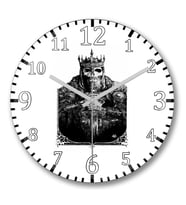 Death King  Duvar Saati Bombeli Gercek Cam