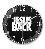 Jesus is  Coming Back   Duvar Saati Bombeli Gercek Cam