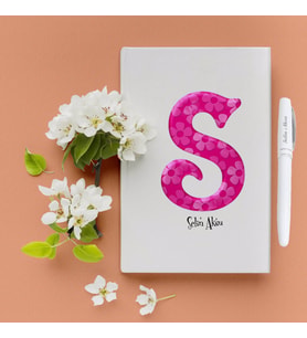 İsime Özel Hediye Harf Defter Kalem Seti - 32 (Beyaz)