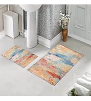Banyo Halısı Ikili Klozet Takımı Kaymaz Tabanlı (60 xm x 100 cm + 40 cm x 60 cm) 