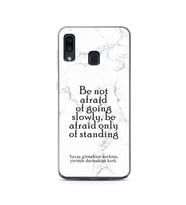Samsung A30 Beyaz Mermer Söz Tasarımlı Telefon Kılıfı