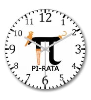 Pi Rata Duvar Saati Bombeli Gercek Cam