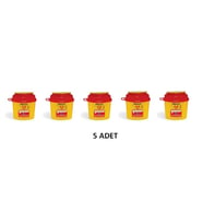 Tıbbi Atık Kutusu 1,3 lt 5 adet Köşeli