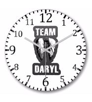 Team Daryl  Duvar Saati Bombeli Gercek Cam
