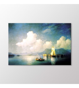 Arty Tablo Akşam Maggiore Gölü, 1858 Tablo (Karışık)
