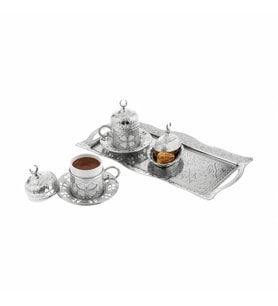 Oryant Yonca 2'li Kahve Seti Kutulu 125-S-K-11 (Gri)