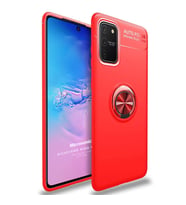 Microsonic Samsung Galaxy A91 Kılıf Kickstand Ring Holder Kırmızı