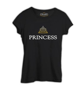 Princess Siyah Kadın Tshirt