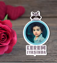 Kişiye Özel Hoşgeldin Bebek Ahşap Magnet Doğum Günü