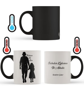 BK Gift Kişiye Özel Babalar Günü Temalı Sihirli Kupa Bardak 28486