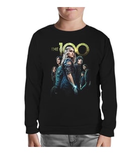 The 100 Siyah Çocuk Sweatshirt